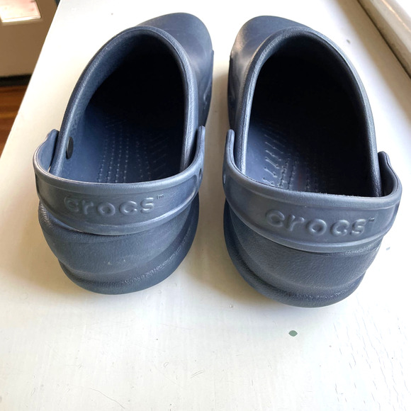 Crocs Bistro Clog Slip Resistant Work Shoes Navy Blue Men's Size 11 - Picture 5 of 8